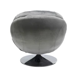 KARE Design Fauteuil Pivotant Cosy Velours Gris ^ Fauteuil
