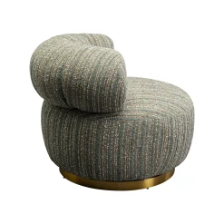 KARE Design Fauteuil Pivotant Couture Vert ^ Fauteuil