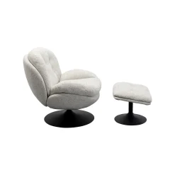 KARE Design Fauteuil Pivotant Et Repose-pieds Stanford ^ Fauteuil