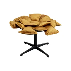 KARE Design Fauteuil Pivotant Et Repose-pieds Blossom Ocre ^ Fauteuil