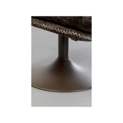 KARE Design Fauteuil Pivotant Et Repose-pieds Montreal Marron ^ Fauteuil