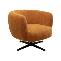 KARE Design Fauteuil Pivotant Fuzzy Marron ^ Fauteuil