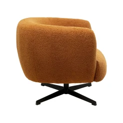 KARE Design Fauteuil Pivotant Fuzzy Marron ^ Fauteuil