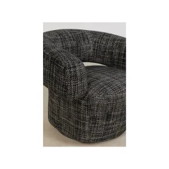 KARE Design Fauteuil Pivotant Maye Bow Noir Et Blanc ^ Fauteuil