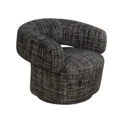 KARE Design Fauteuil Pivotant Maye Bow Noir Et Blanc ^ Fauteuil