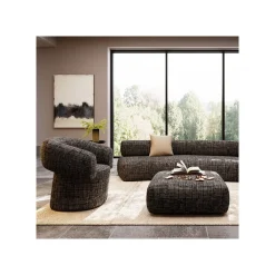 KARE Design Fauteuil Pivotant Maye Bow Noir Et Blanc ^ Fauteuil