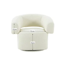 KARE Design Fauteuil Pivotant Maye Noir Et Blanc ^ Fauteuil