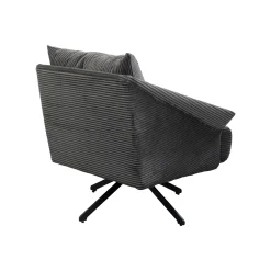 KARE Design Fauteuil Pivotant Milo Velours Gris ^ Fauteuil
