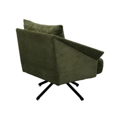 KARE Design Fauteuil Pivotant Milo Velours Vert ^ Fauteuil