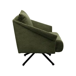KARE Design Fauteuil Pivotant Milo Velours Vert ^ Fauteuil