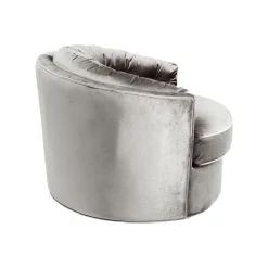 KARE Design Fauteuil Pivotant Music Hall Velours Gris ^ Fauteuil