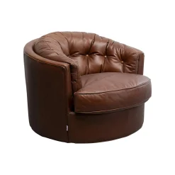 KARE Design Fauteuil Pivotant Music Hall Marron ^ Fauteuil