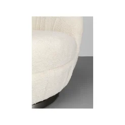 KARE Design Fauteuil Pivotant Nube Boucle Crème ^ Fauteuil