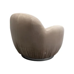 KARE Design Fauteuil Pivotant Nube Velours Gris ^ Fauteuil