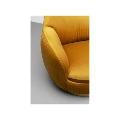 KARE Design Fauteuil Pivotant Nube Velours Jaune ^ Fauteuil