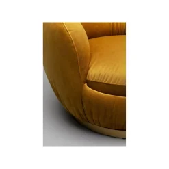 KARE Design Fauteuil Pivotant Nube Velours Jaune ^ Fauteuil