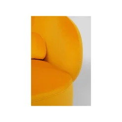 KARE Design Fauteuil Pivotant Orion Velours Jaune ^ Fauteuil