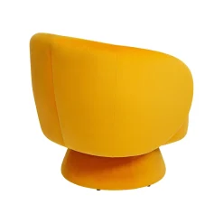 KARE Design Fauteuil Pivotant Orion Velours Jaune ^ Fauteuil