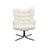 KARE Design Fauteuil Pivotant Oscar Crème ^ Fauteuil|Chaise De Bureau