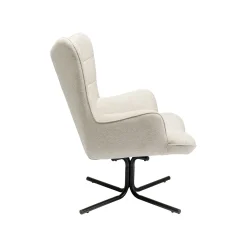 KARE Design Fauteuil Pivotant Oscar Crème ^ Fauteuil|Chaise De Bureau