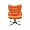 KARE Design Fauteuil Pivotant Oscar Velours Orange ^ Fauteuil|Chaise De Bureau