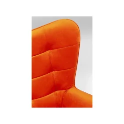 KARE Design Fauteuil Pivotant Oscar Velours Orange ^ Fauteuil|Chaise De Bureau