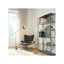 KARE Design Fauteuil Pivotant Oscar Velours Noir ^ Fauteuil|Chaise De Bureau