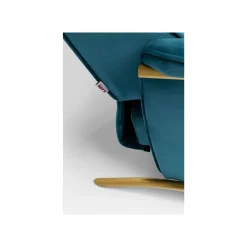 KARE Design Fauteuil Relax Lazy Velours Bleu Pétrole ^ Fauteuil
