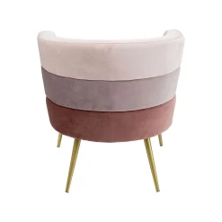 KARE Design Fauteuil Sandwich Velours Rose ^ Fauteuil