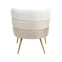 KARE Design Fauteuil Sandwich Velours Crème ^ Fauteuil