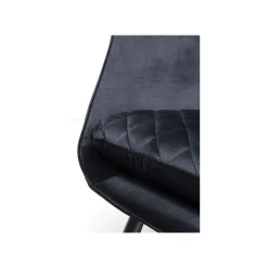KARE Design Fauteuil Tudor Velours Noir ^ Fauteuil