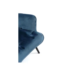 KARE Design Fauteuil Vicky Velours Bleu Pétrole ^ Fauteuil