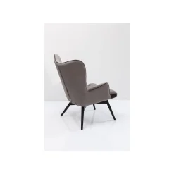 KARE Design Fauteuil Vicky Velours Gris ^ Fauteuil