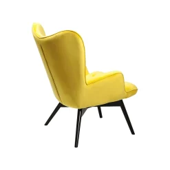 KARE Design Fauteuil Vicky Velours Jaune ^ Fauteuil