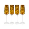 KARE Design Flûtes à Champagne Caramel Set De 4 ^ Vaisselle