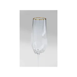 KARE Design Flûtes à Champagne Diamond Doré Set De 4 ^ Vaisselle