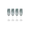 KARE Design Flûtes à Champagne Diamond Fumé Set De 4 ^ Vaisselle