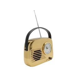 KARE Design Horloge De Table Radio Dorée ^ Horloge