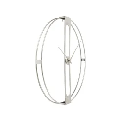 KARE Design Horloge Murale Clip 60cm Argentée ^ Horloge