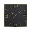 KARE Design Horloge Murale Gamble Noire Et Dorée ^ Horloge