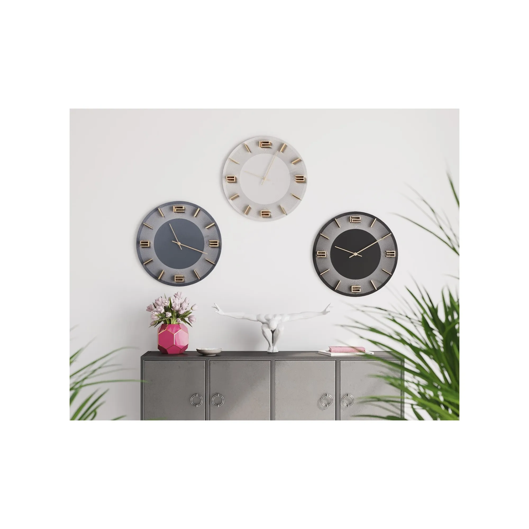 KARE Design Horloge Murale Leonardo Blanche Et Dorée ^ Horloge