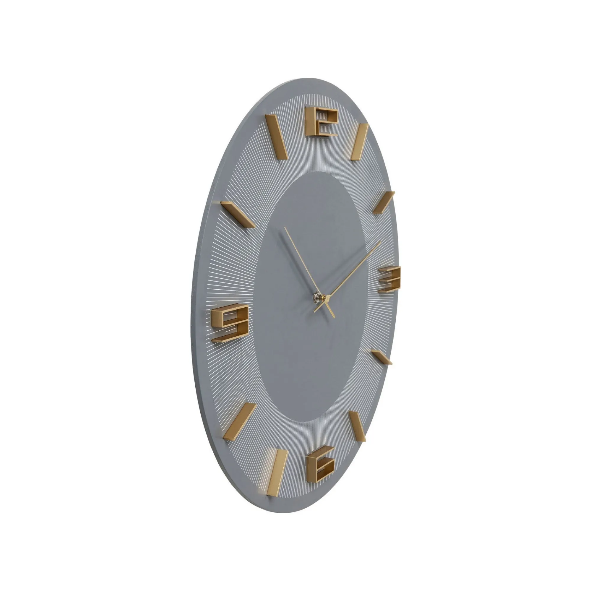 KARE Design Horloge Murale Leonardo Grise Et Dorée ^ Horloge