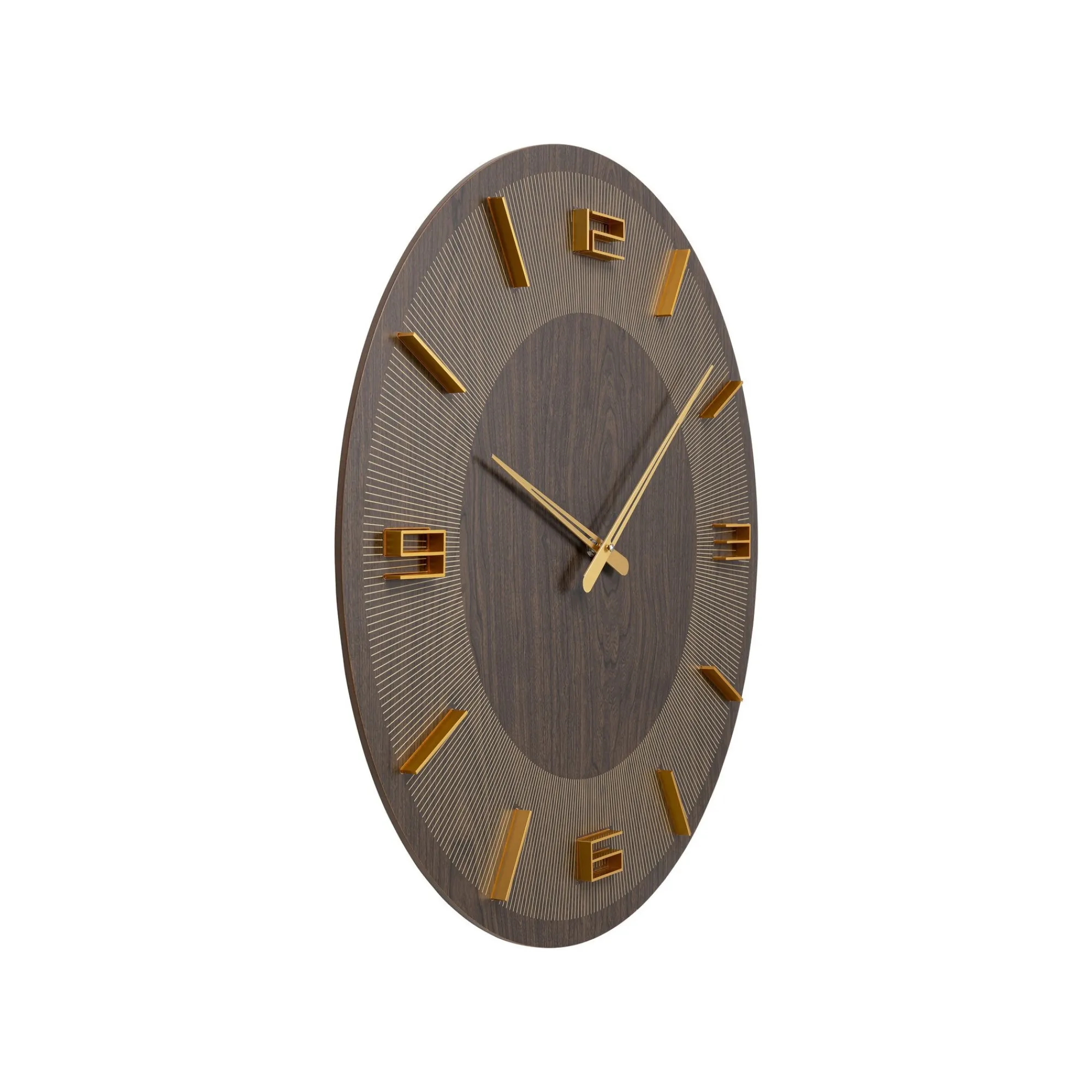 KARE Design Horloge Murale Levi 60cm Marron ^ Horloge