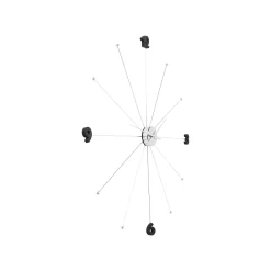 KARE Design Horloge Murale Umbrella Chrome Et Noire ^ Horloge