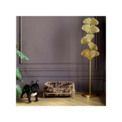 KARE Design Lampadaire Feuilles De Ginkgo Dorées 160cm ^ Lampadaire