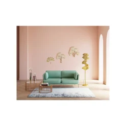 KARE Design Lampadaire Feuilles De Ginkgo Dorées 160cm ^ Lampadaire