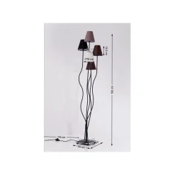 KARE Design Lampadaire Flexible 5 Bras 163cm Marron ^ Lampadaire