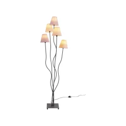 KARE Design Lampadaire Flexible 5 Bras 163cm Rose ^ Lampadaire