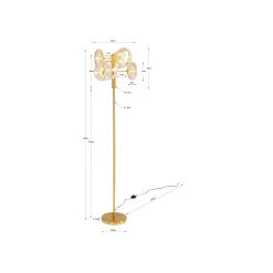 KARE Design Lampadaire Headlight 163cm Laiton ^ Lampadaire