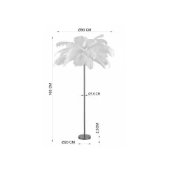 KARE Design Lampadaire Plumes 165cm Rouge ^ Lampadaire